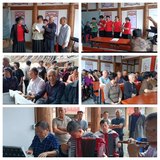 大田县广平镇老体协乐队和铭溪村银杏乐龄学堂举行文艺联欢活动