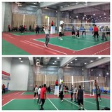 俱樂(lè)部?jī)?nèi)大比拼　氣排球場(chǎng)顯身手